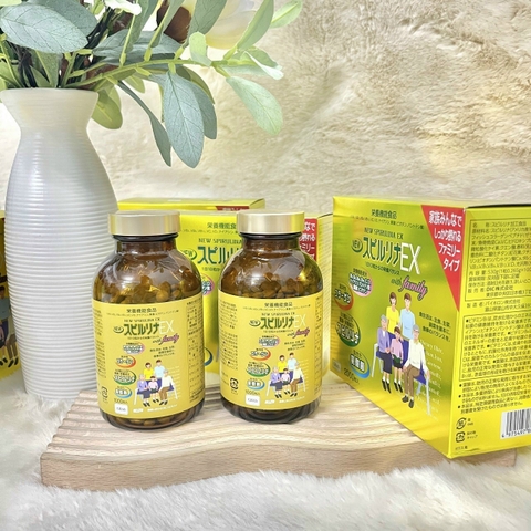 TẢO VÀNG SPIRULINA WITH FAMILY CAO CẤP NHẬT BẢN 2000 VIÊN