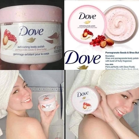 Tẩy tế bào chết Dove Creme-Dusch-Peeling Macadamia & Reismilch 298ml