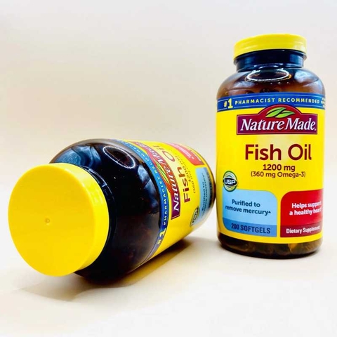 DẦU CÁ NATURE MADE FISH OIL - OMEGA-3 1200MG - CHAI 290 VIÊN