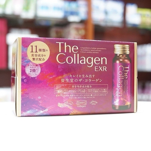 The Collagen Shiseido dạng chai nước uống Nhật Bản giúp đẹp da, tóc, móng Hộp 10 chai