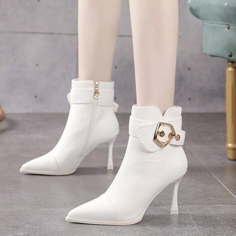 Giày Boot mũi nhọn đế cao 8cm - G1768