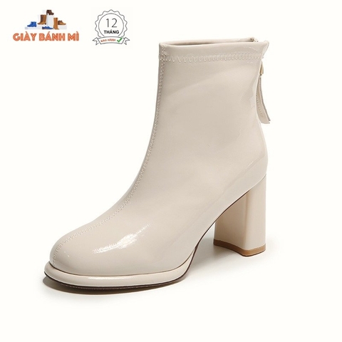 Giày Boot Da Bóng đế cao 8cm - G1969