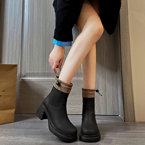 Giày Boot Nữ cá tính đế cao 6cm - G1954