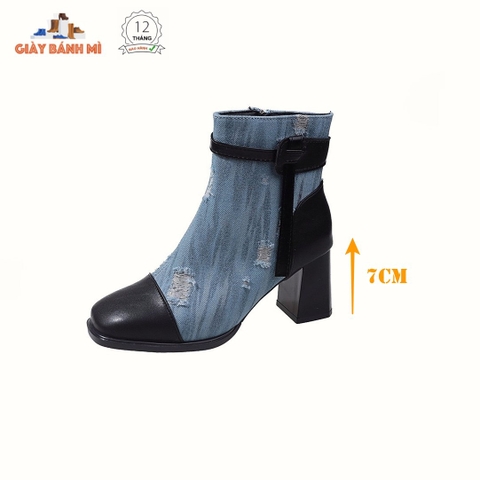 Giày Boot Jeans cá tính đế 7cm - G1970