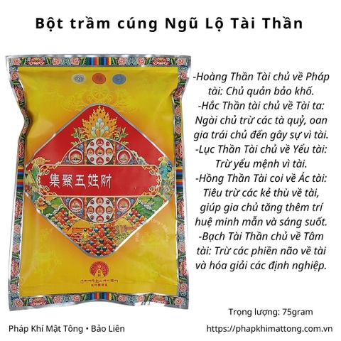 Bột trầm dâng cúng bổn tôn