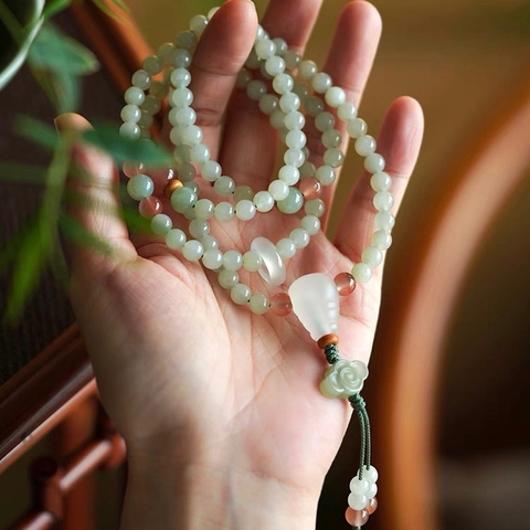 Ngọc cẩm thạch Jade 6mm 108 hạt