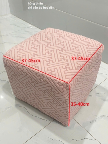 DRAP BỌC GHẾ ĐÔN VUÔNG TRÒN VẢI NHUNG GÂN HOA VĂN MÊ CUNG