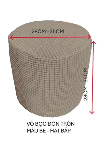 DRAP BỌC GHẾ ĐÔN VUÔNG TRÒN VẢI NHUNG HOA VĂN HẠT BẮP