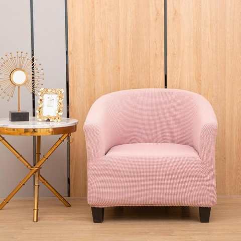 Drap bọc ghế sofa đơn chữ c vải nhung gân hạt bắp thun co giãn SF003