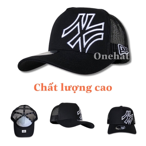 Nón NY trucker lưới Logo thêu bên hông