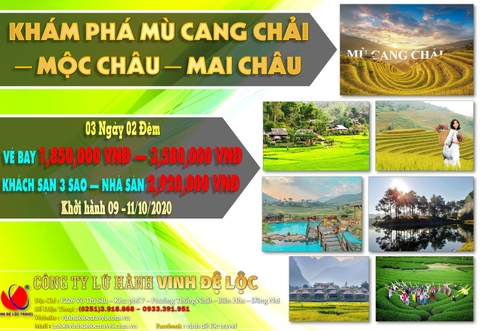 KHÁM PHÁ MÙ CANG CHẢI – MỘC CHÂU – MAI CHÂU 3N2Đ