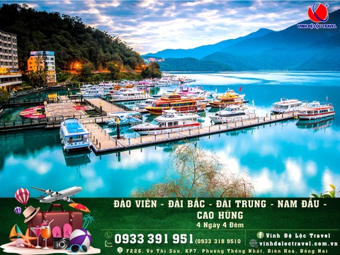 ĐÀO VIÊN - ĐÀI BẮC - ĐÀI TRUNG - NAM ĐẦU - CAO HÙNG 4N4D