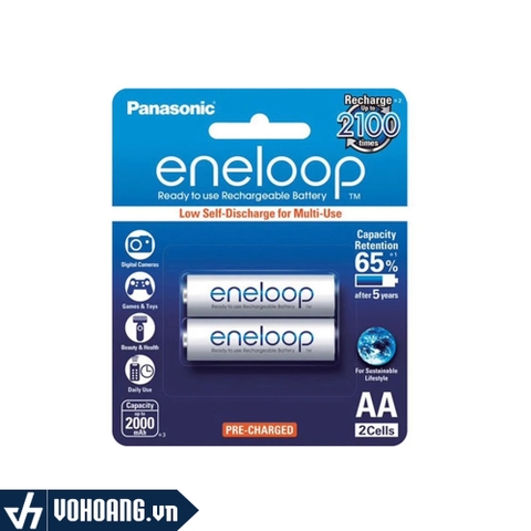 Panasonic BK-3MCCE/2B | Pin sạc Eneloop AA 2.000mAh Vỉ 2 | Phân Phối Chính Hãng