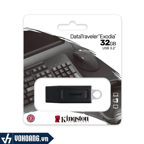 Kingston DTX/32GB | USB Flash DataTraveler Exodia Hiệu Năng Cao 3.2 Gen 1 | Hàng Chính Hãng