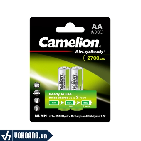 Camelion 2.700mAh | Pin Sạc AA AlwaysReady  ACCU Dung Lượng Cao | Phân Phối Chính Hãng