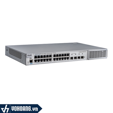 Ruijie XS-S1960-24GT4SFP-UP-H | Switch Gigabit 24 Port PoE, 4 Port SFP Công Suất 370W | Hàng Chính Hãng