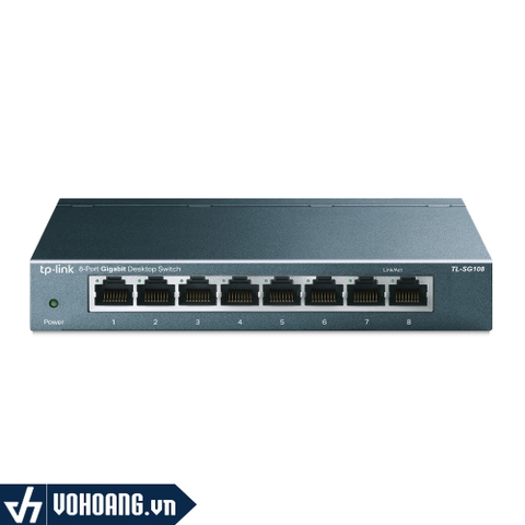 Tp-Link SG108 | Switch 8 Port Gigabit Thiết Kế Vỏ Thép Kiểm Soát Luồng 802.3x | Hàng Chính Hãng