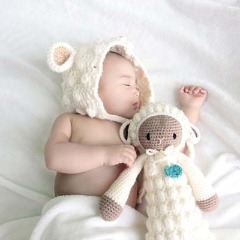 Quần áo trẻ em Bobicraft - Nón cừu Barbra (L) - Cotton hữu cơ organic an toàn