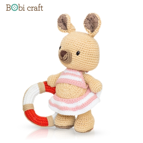 Thú bông len Bobicraft - Kangaroo Karo tinh nghịch - Đồ bơi - Đồ chơi an toàn Quà tặng bé