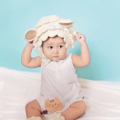 Quần áo trẻ em Bobicraft - Nón Sư tử M - Cotton hữu cơ organic an toàn