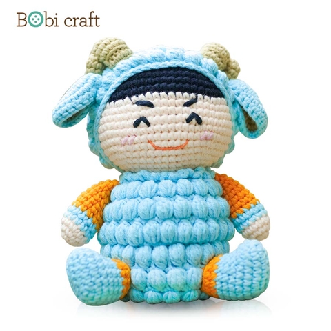 Thú bông len Bobicraft - Cừu Xanh Kể Chuyện - Đồ chơi an toàn Quà tặng bé