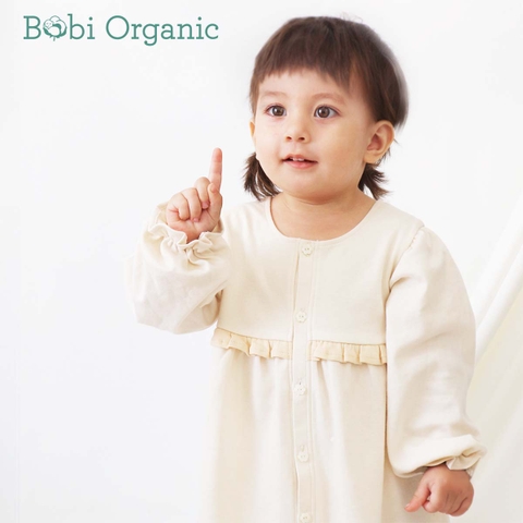 Quần áo trẻ em Bobicraft - Đầm đô bèo tay dài  - Cotton hữu cơ organic an toàn