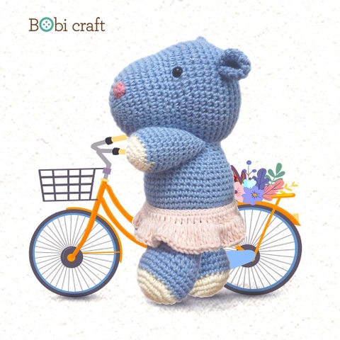 Thú bông len Bobicraft - Hà Mã - Đồ chơi an toàn Quà tặng bé