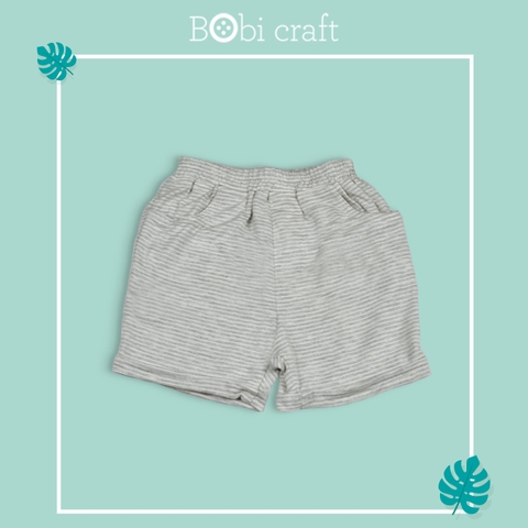 Quần áo trẻ em Bobicraft - Quần short bé trai sọc - Cotton hữu cơ organic an toàn