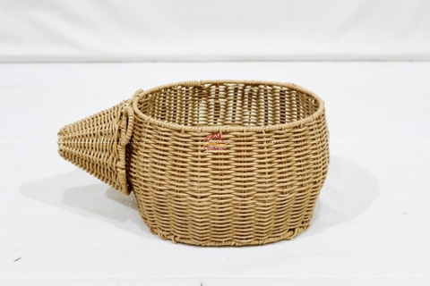 SỌT HÌNH CHUỘT ĐAN DÂY NHỰA THỦ CÔNG, RỔ ĐAN DÂY NHỰA – ĐÁNG YÊU & TIỆN LỢI 🌟