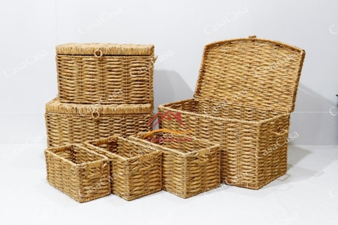Sọt Lưu Trữ Quần Áo Đan Lục Bình - Giải Pháp Thông Minh Cho Ngôi Nhà Gọn Gàng-SD2503G/6NA