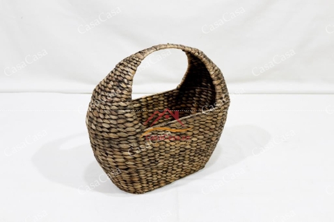 Sọt picnic đan lục bình tự nhiên, dùng cho các chuyến dã ngoại hoặc dùng trang trí - SD4443A-1BR