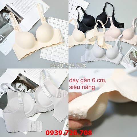 Áo ngực su gân lượn sóng mút dày 6 cm siêu nâng