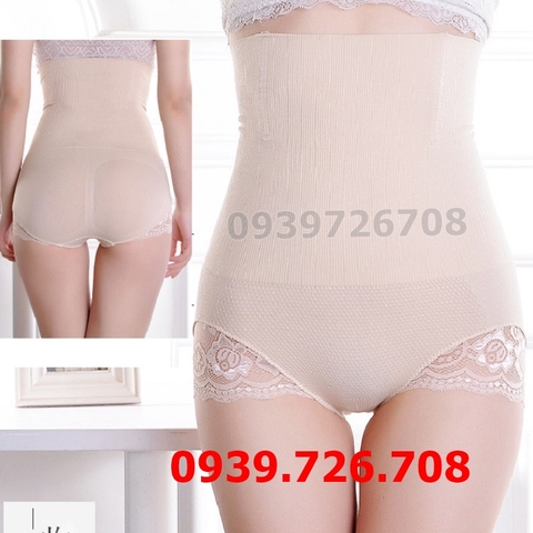 Quần gen nịt bụng Nhật chống cuộn viền ren