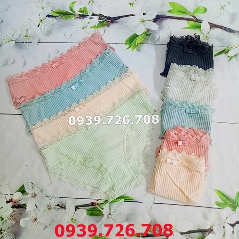 Quần lót cotton viền ren chất đẹp thấm hút tốt