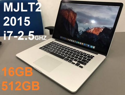 MacBook Pro 15 2015 Core i7-4870HQ 2.5GHz Ram 16GB SSD 512GB MJLT2 A1398 EMC 2910 CTO 256GB 1TB
