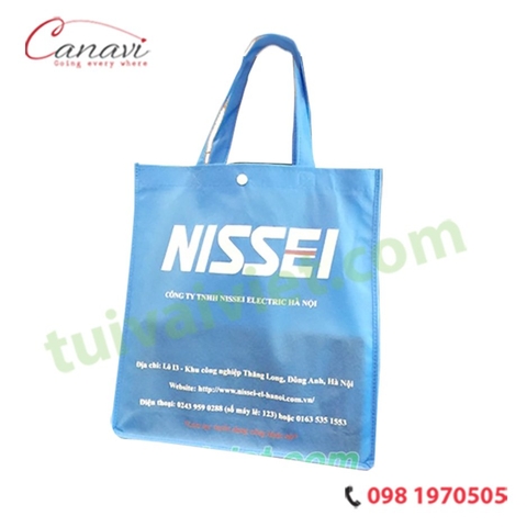 Túi vải may gia công có cúc bấm Nissei TVV006