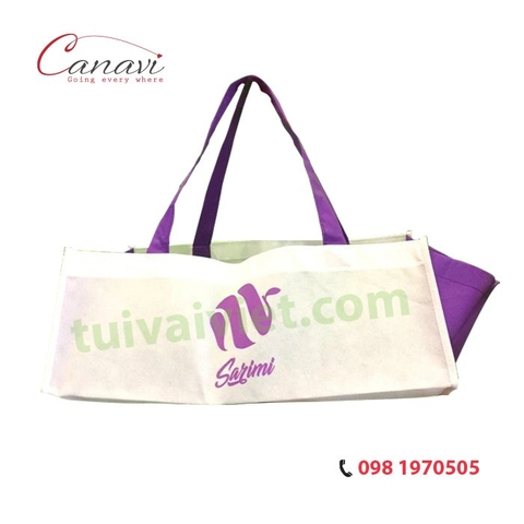 Túi vải đựng hộp bánh, hoa quả sarimi TVV007