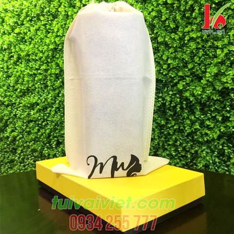 Túi vải không dệt ép nhiệt có dây rút TVE010