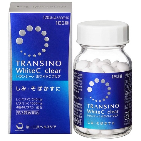 Transino White C lọ 120 viên giúp trắng da và mờ thâm nám