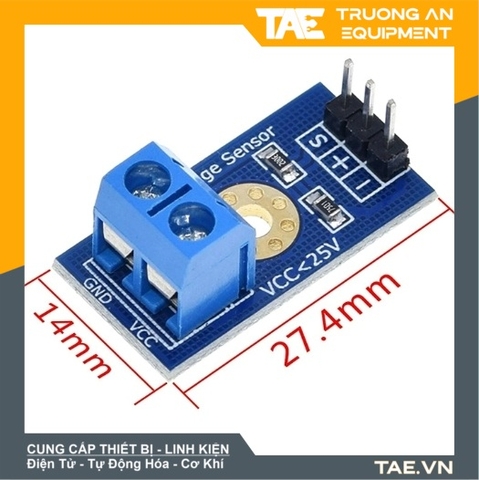 Cảm biến điện áp 0-25V DC