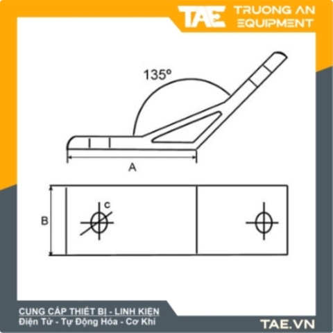 Ke Góc Nhôm Định Hình 135 Độ