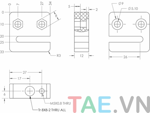 Nut Vitme T8 Chống Lắc