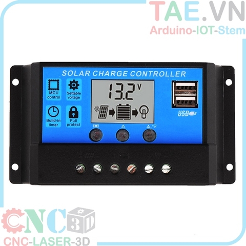 Bộ Điều Khiển Sạc NLMT Dual USB Solar Charge Controller LCD 30A