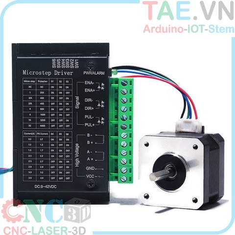 Combo Stepper motor 42BYGH34 + Drive DM542C, DriveTB6600