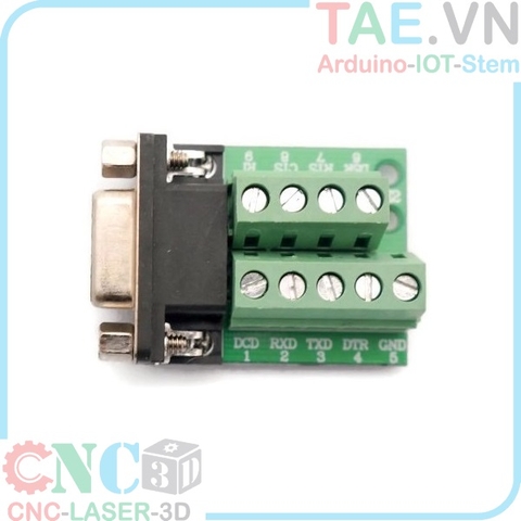 Đầu chuyển DB9 Cái qua terminal - Jack DB9 Cái không hàn dây - Breakout DB9 Cái
