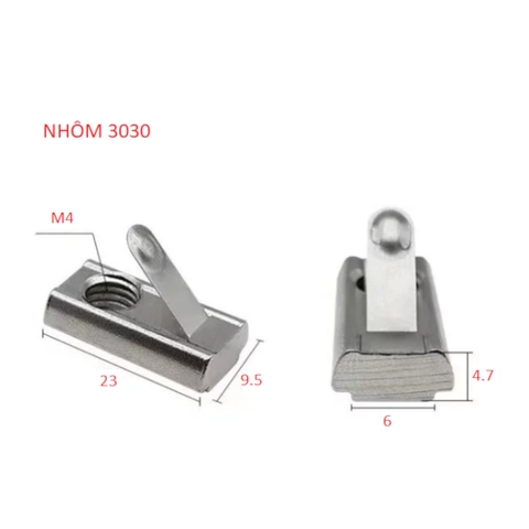 trượt lẫy cho nhôm định hình 3030-M4