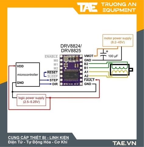 DRV8825 Stepper Driver (Có Kèm Tản Nhiệt)