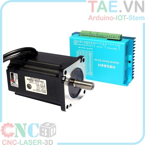 Combo Hybrid Servo Motor 86HSE8.5N Driver HBS86H