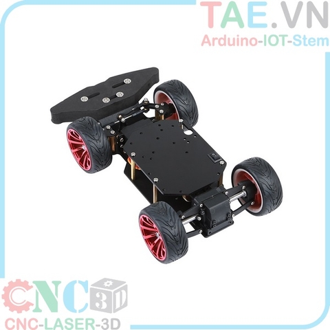 Khung Xe Robot RC 4WD Nhôm Cầu Vi Sai