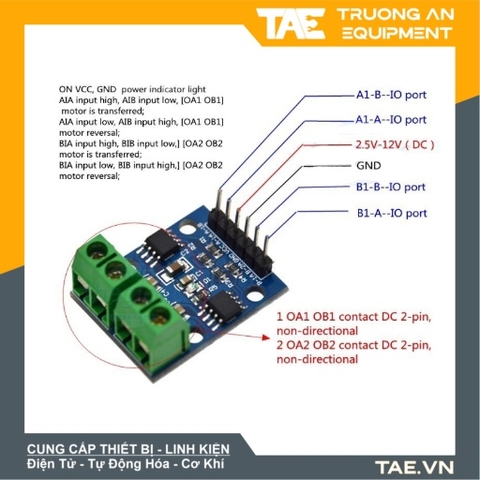 Mạch Điều Khiển Động Cơ L9110 (2 Động Cơ DC)